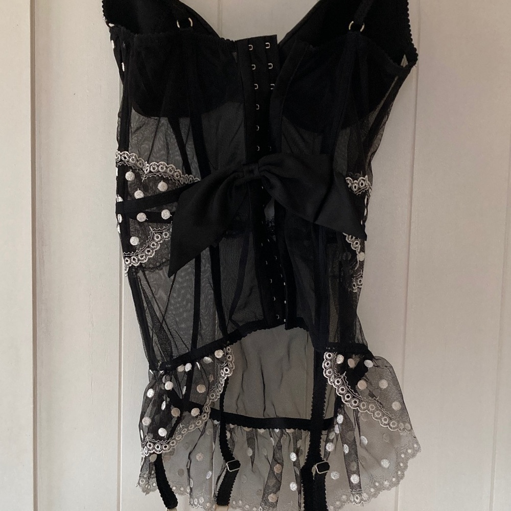 Victoria's Secret Black and Pink Polka Dot Chemise - Picture 4 of 5